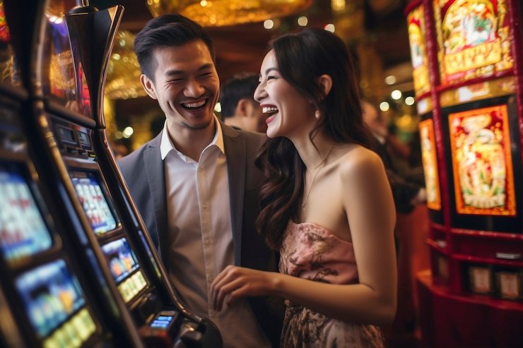 Tampilan meja Baccarat Tanpa Komisi dengan dealer langsung di cuan123